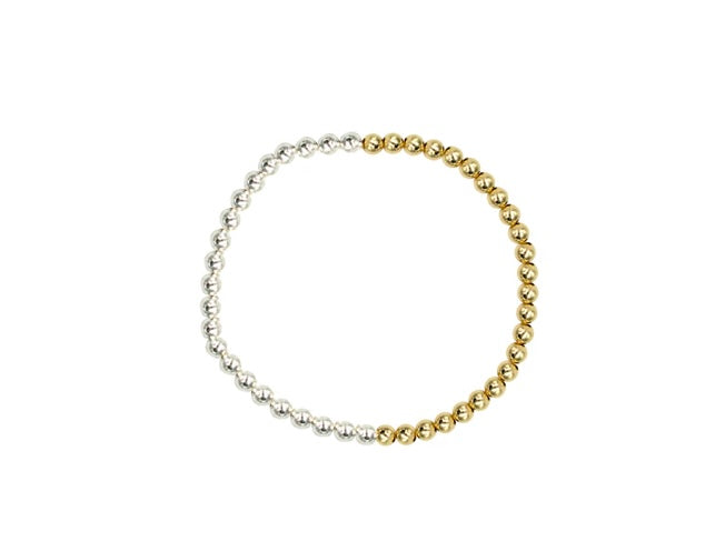 Mixed Metal Stretch Bracelet