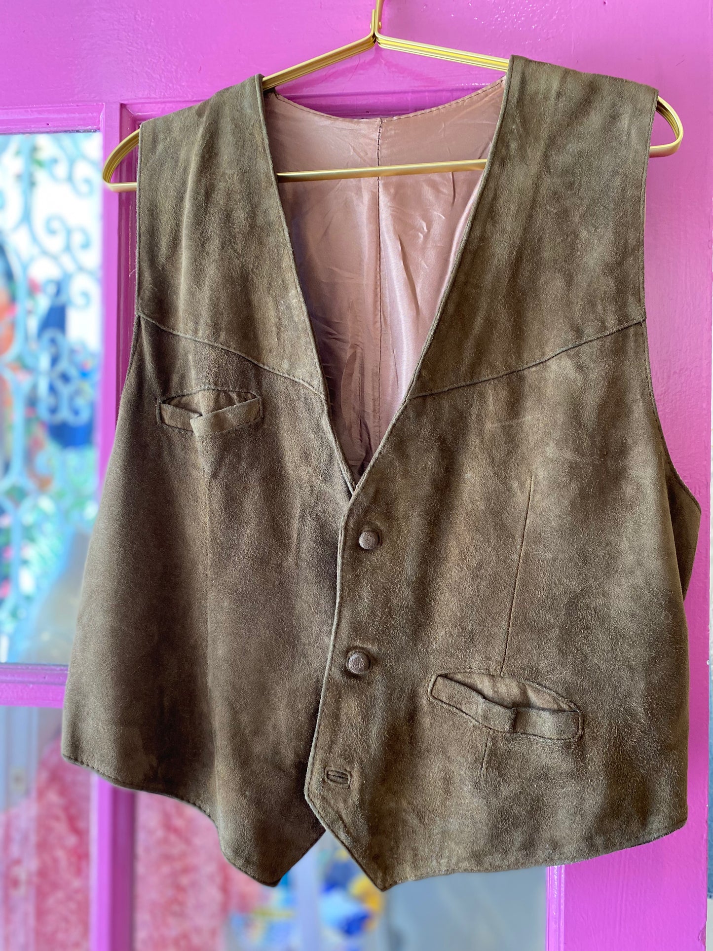 Brown Vintage Suede Vest