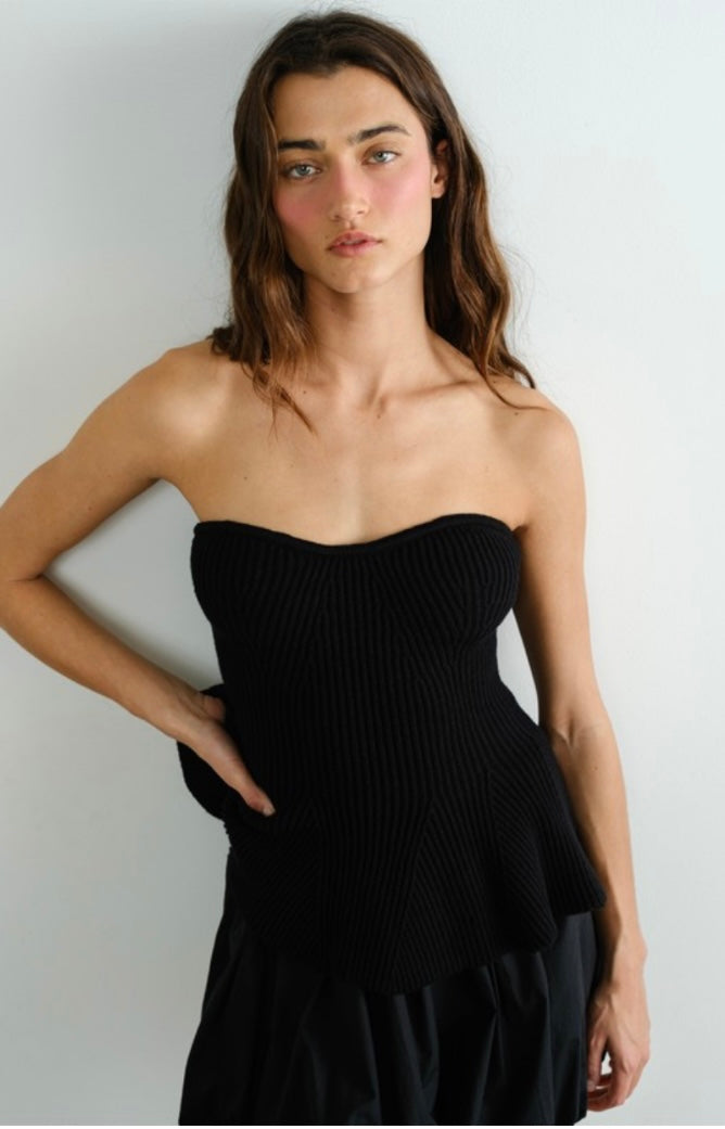Knit Peplum Top