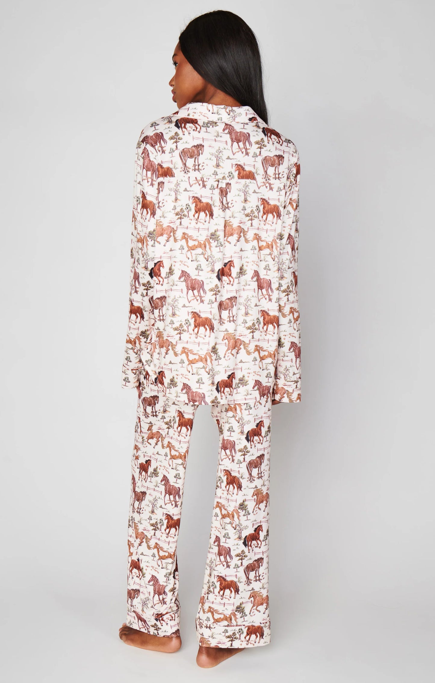 Classic PJ Set Country Horses