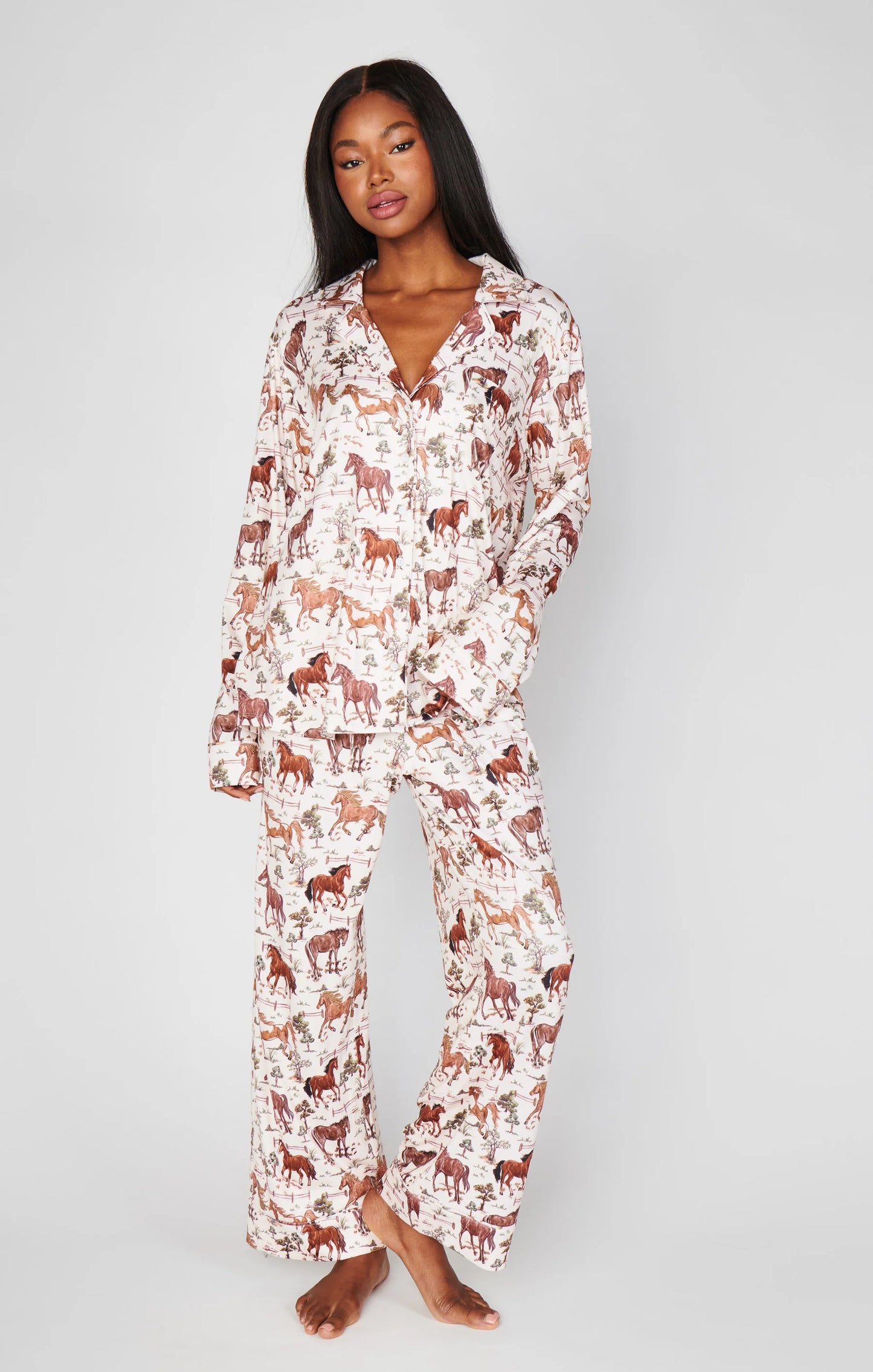 Classic PJ Set Country Horses