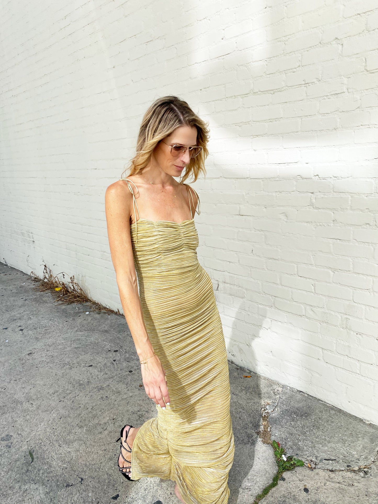 Glint Gold Maxi Dress
