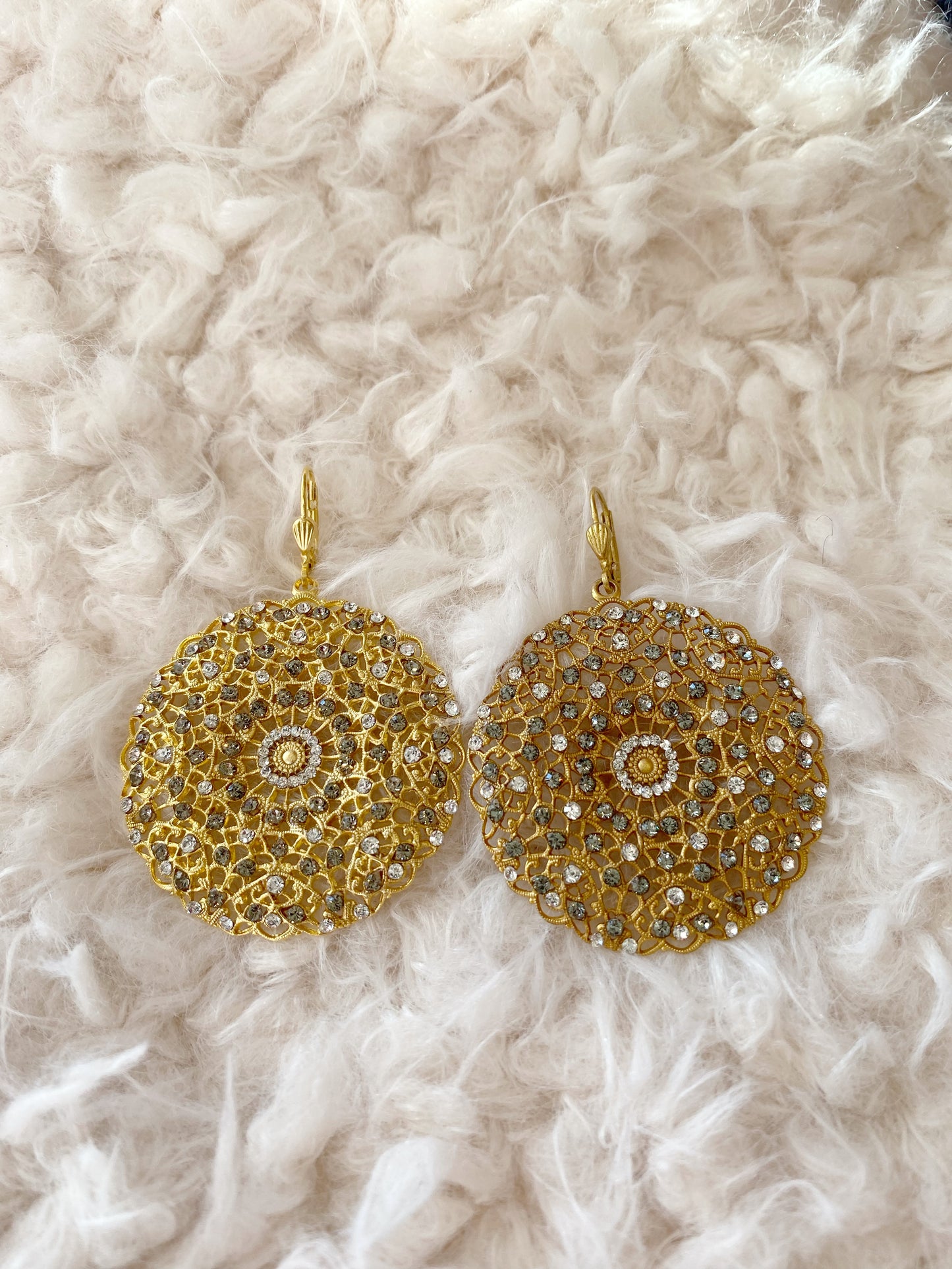 Large Round Filagree Earring