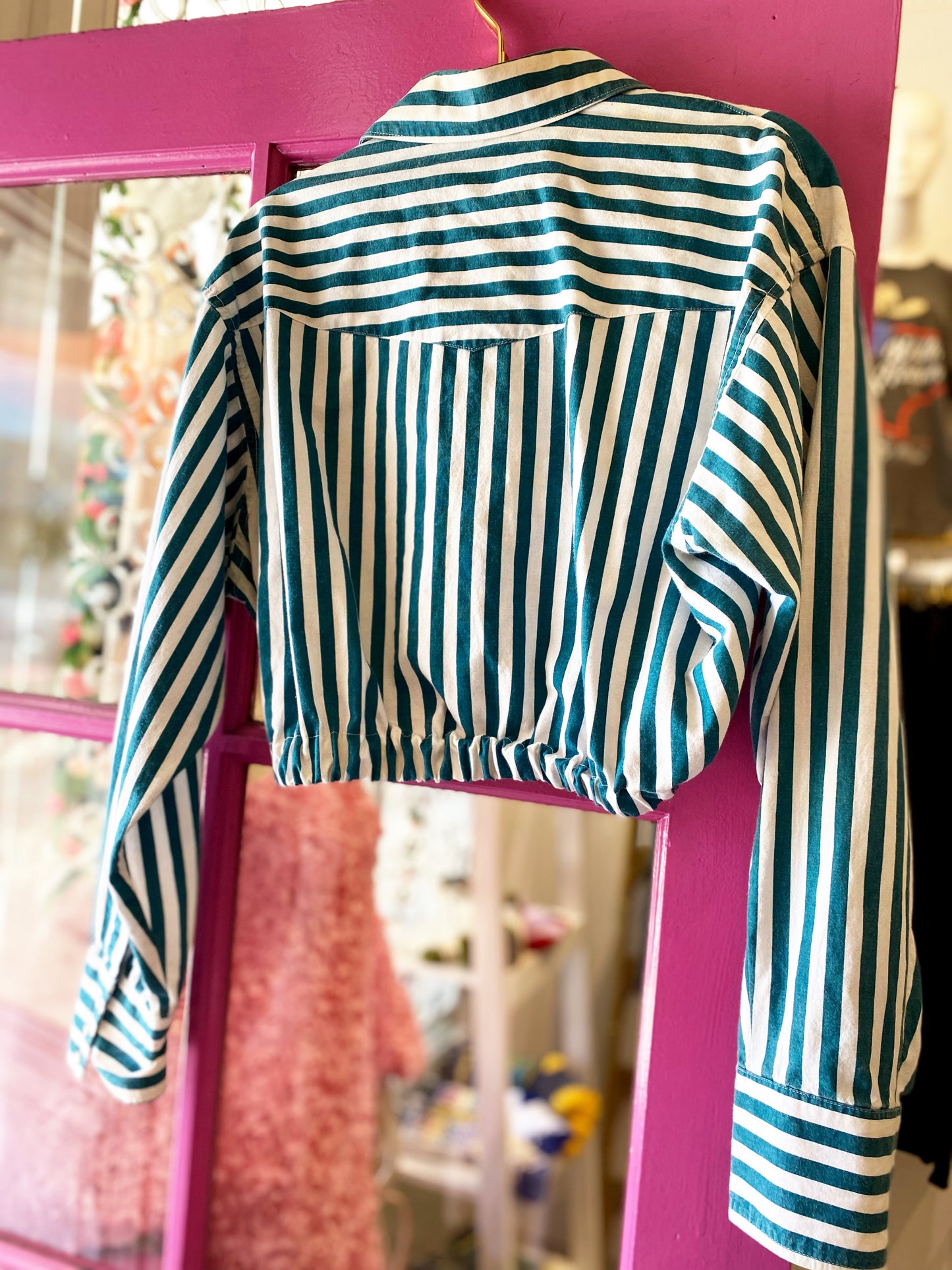 Redone Striped Wrangler Crop