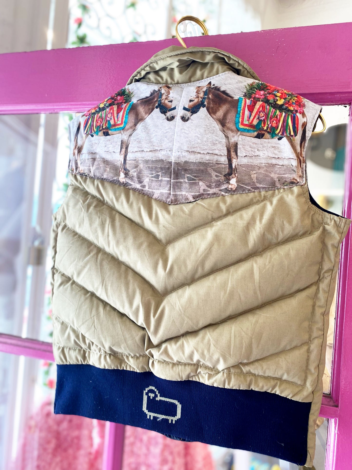 Western Donkey Puffer Vest