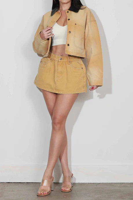 Canvas Mini Skirt