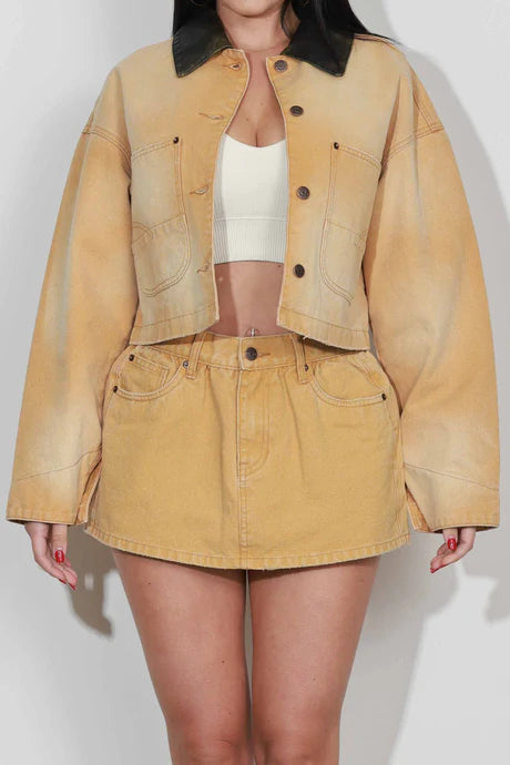 Canvas Mini Skirt