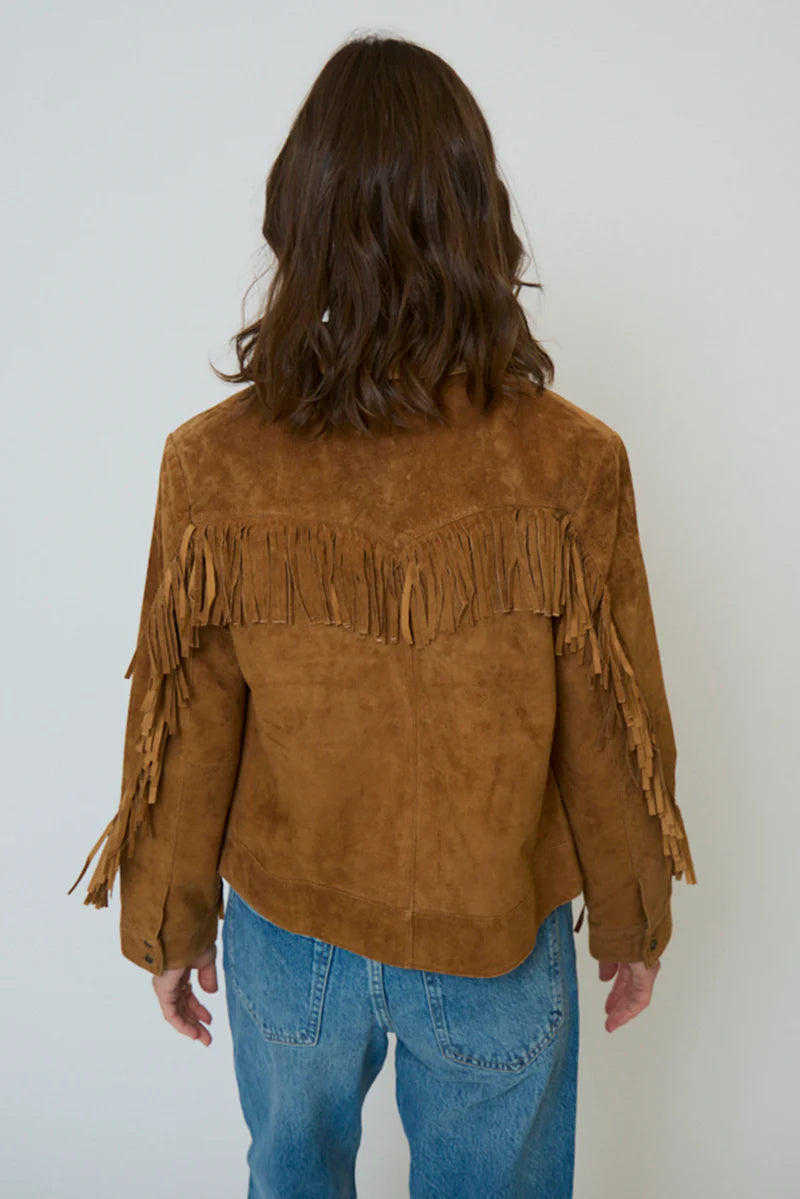 Atlas Suede Fringe Blazer