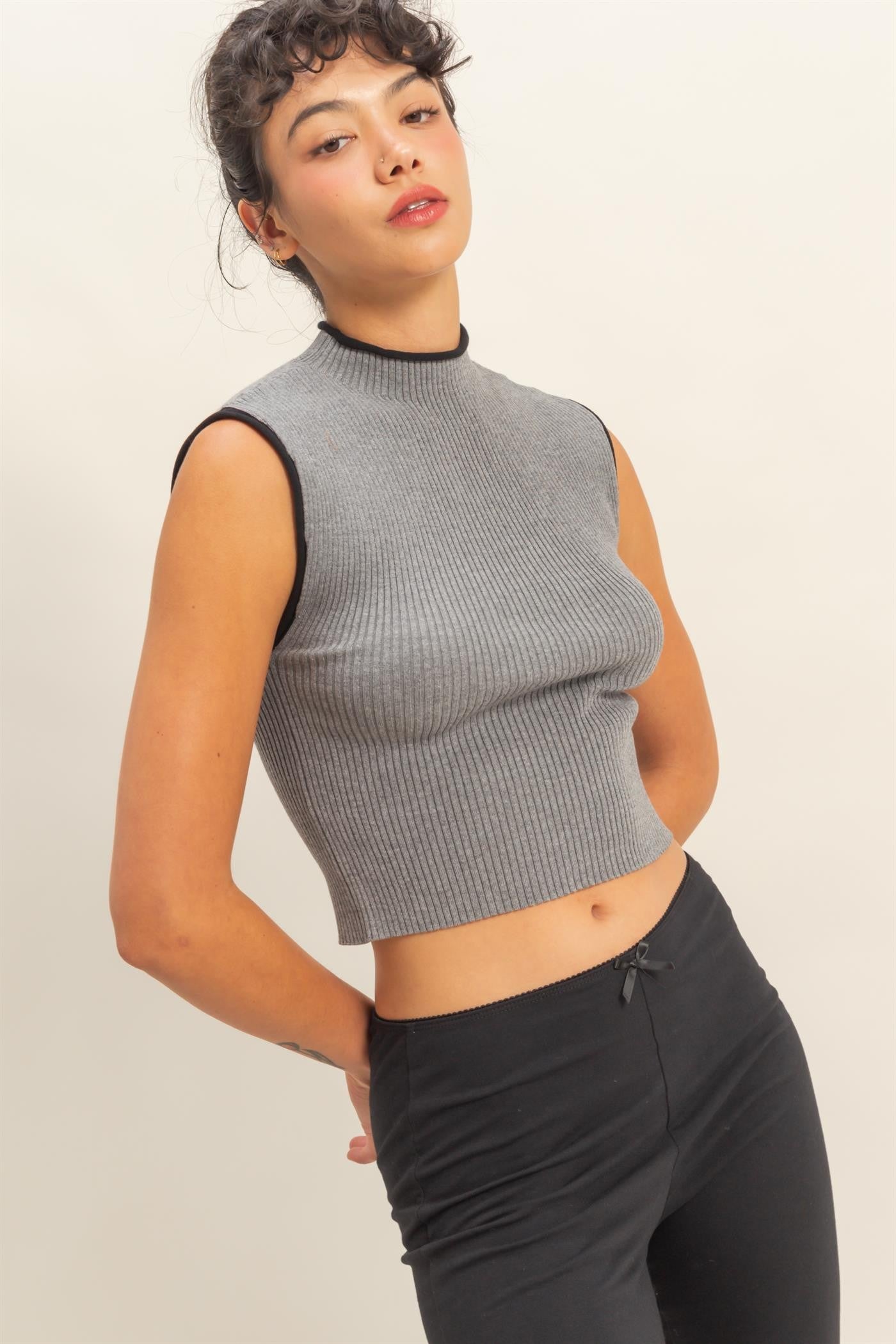 Mock Rib Contrast Tank