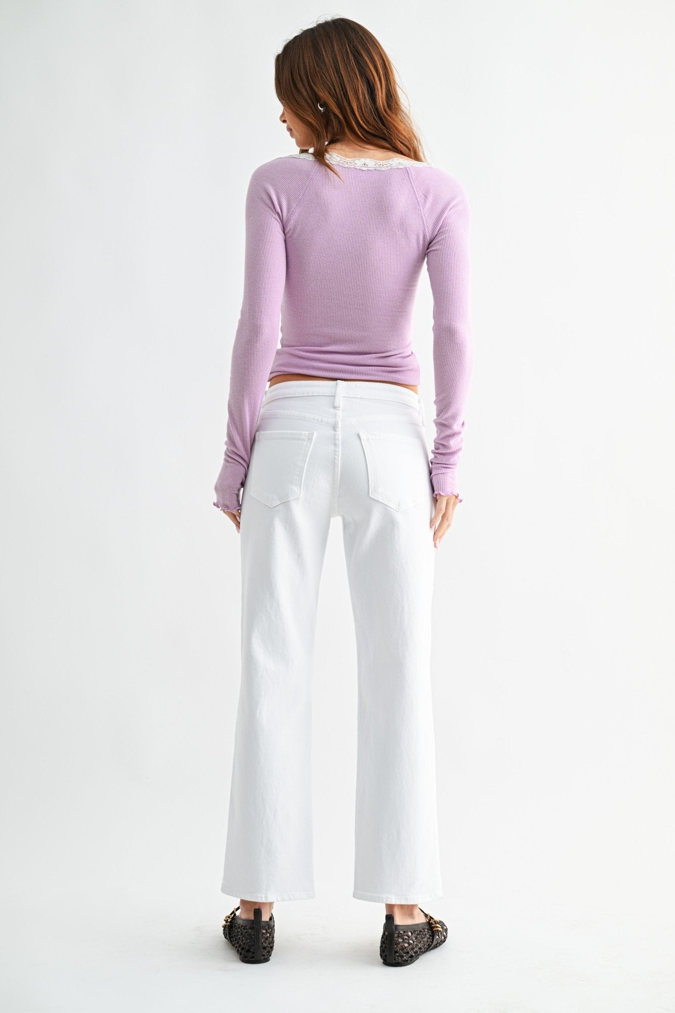 BP495J Stretchy Straight - Polkadots & Moonbeams LAJust Black DenimWhite25BP495J Stretchy Straight