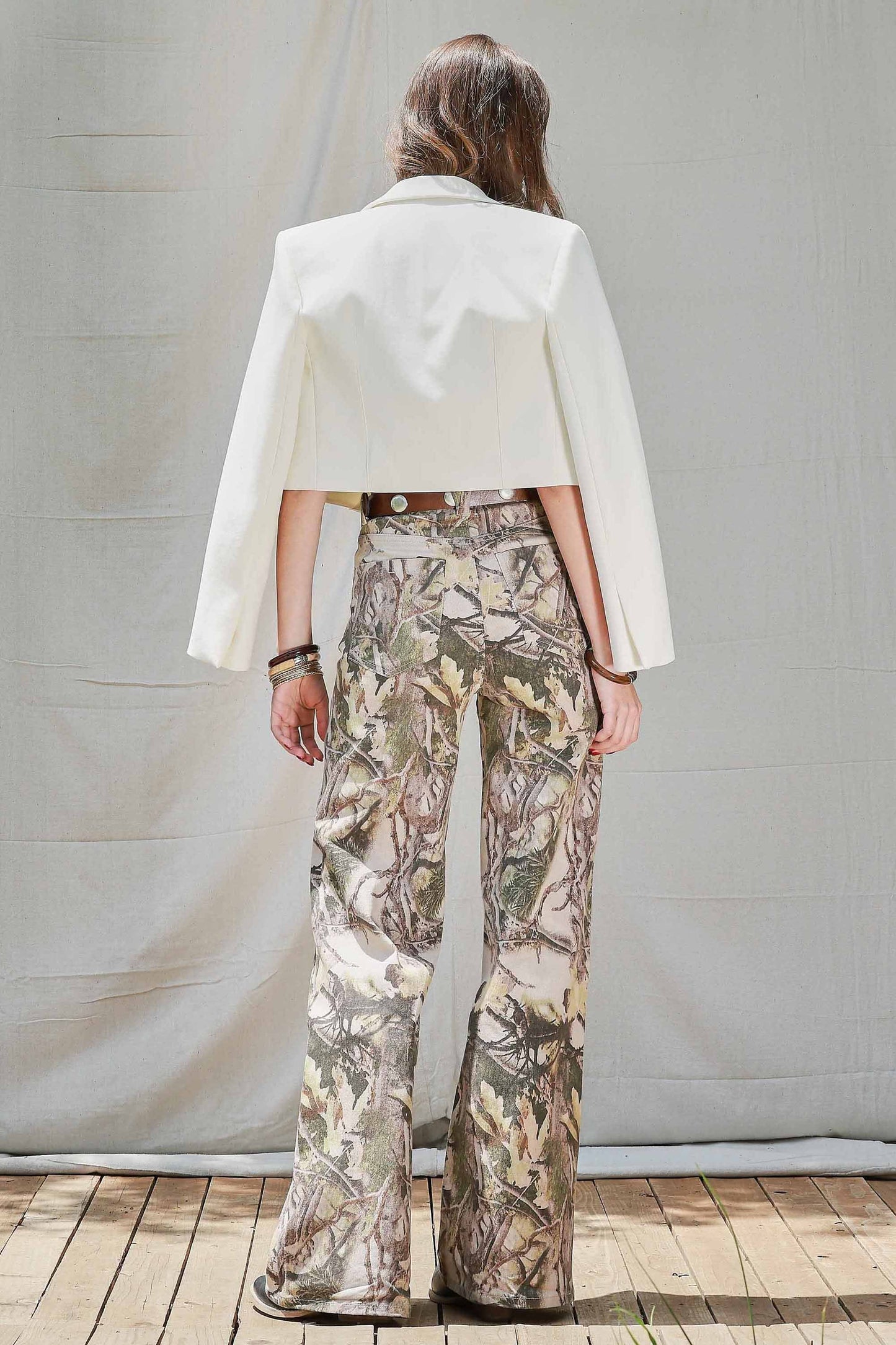 Camo Wide Leg Jeans