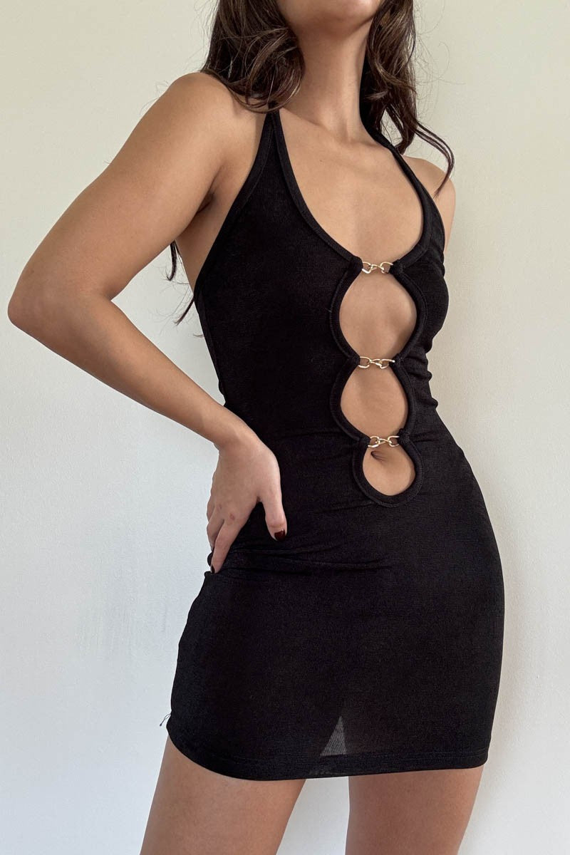Chain Cutout Mini Dress