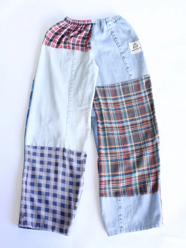 Pre-Order Flannel Denim Combo Pants