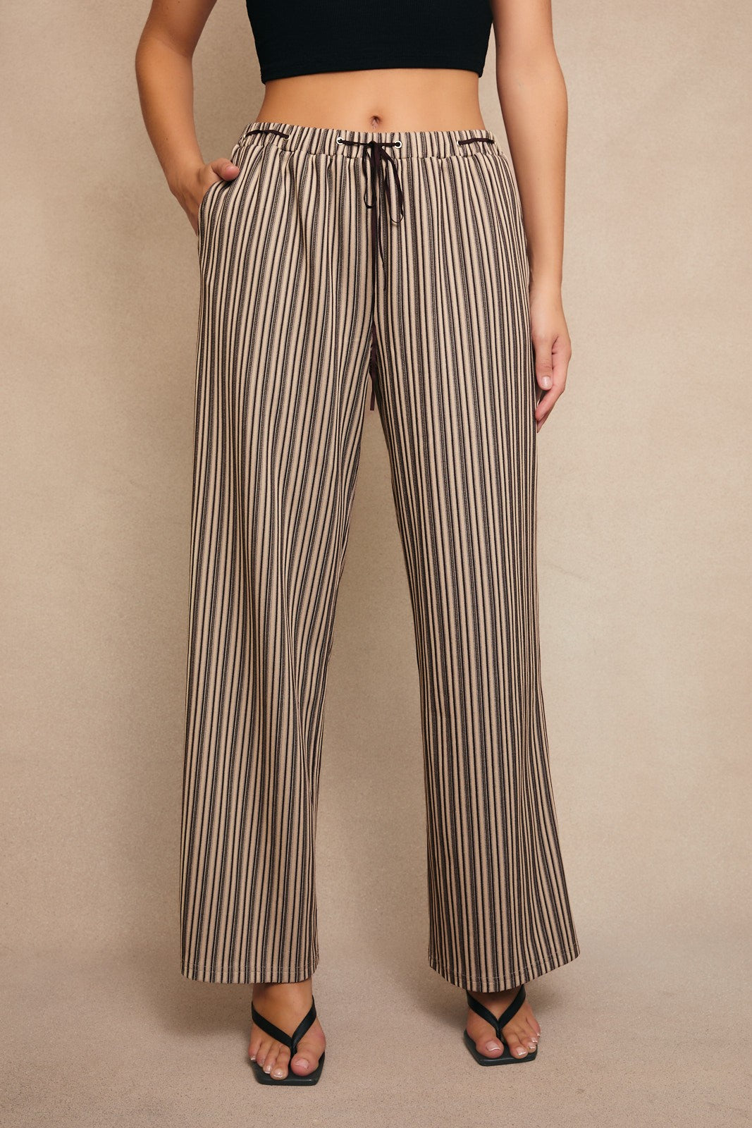 Eyelet Drawstring Pants