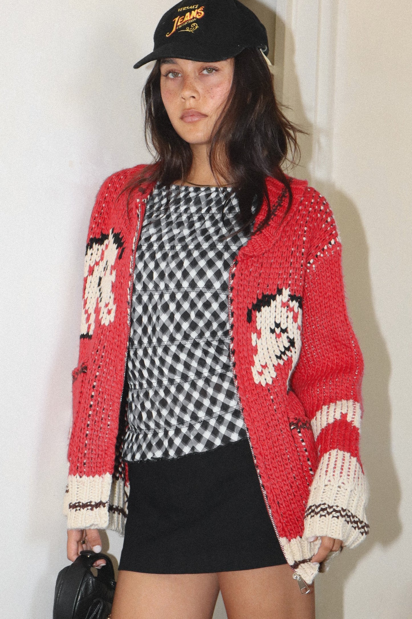 Horse Knit Western Zip Sweater