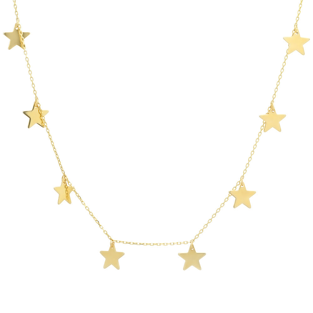 14K Gold Star Necklace