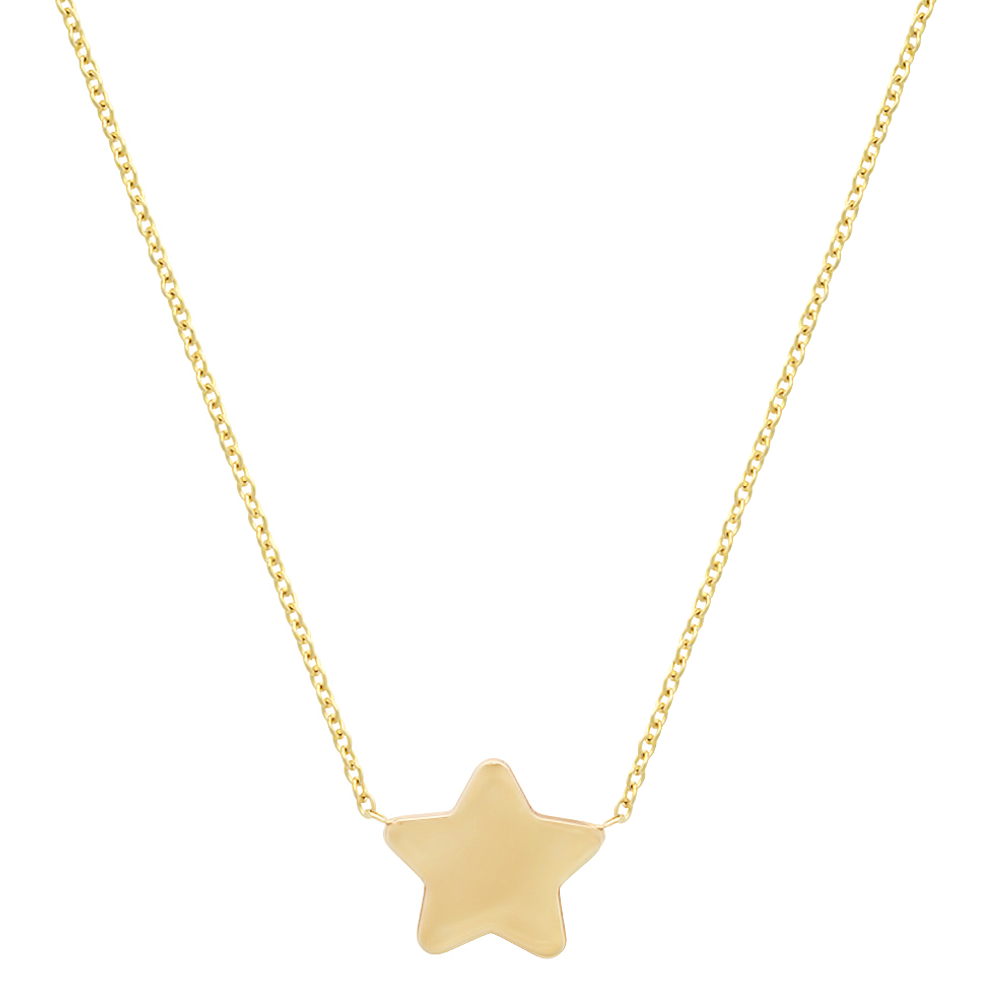 14K Gold Star Necklace