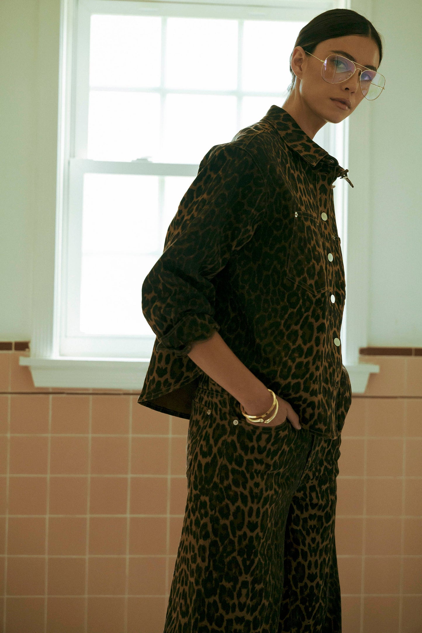 Pre-Order Leopard Denim Shacket