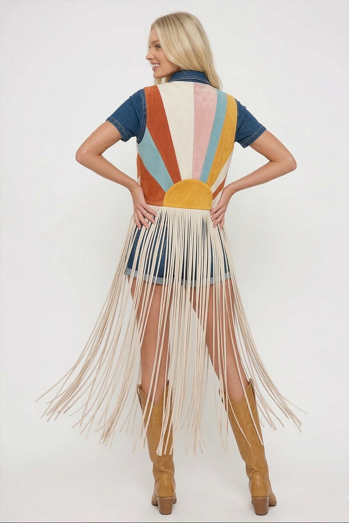 Sunburst Fringe Vest