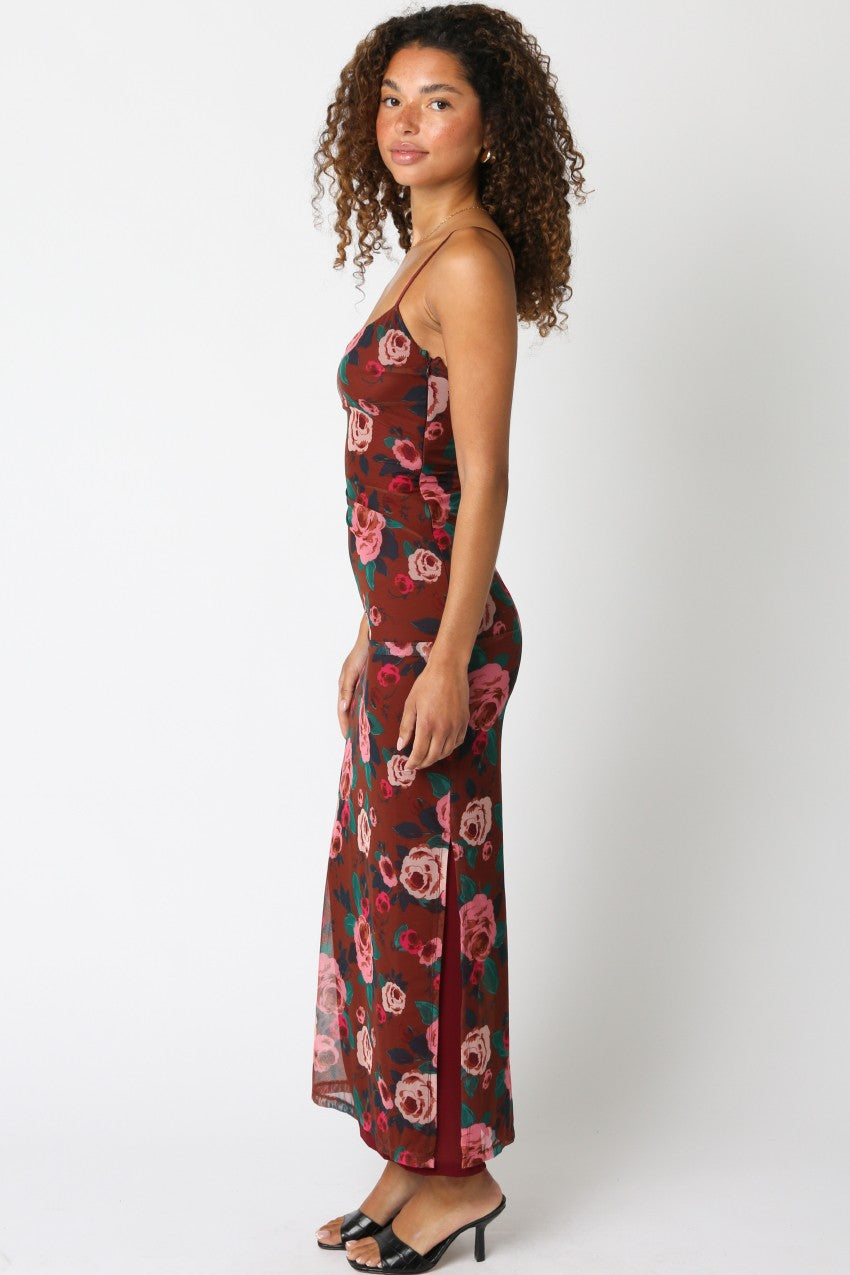 Laura Mesh Floral Maxi