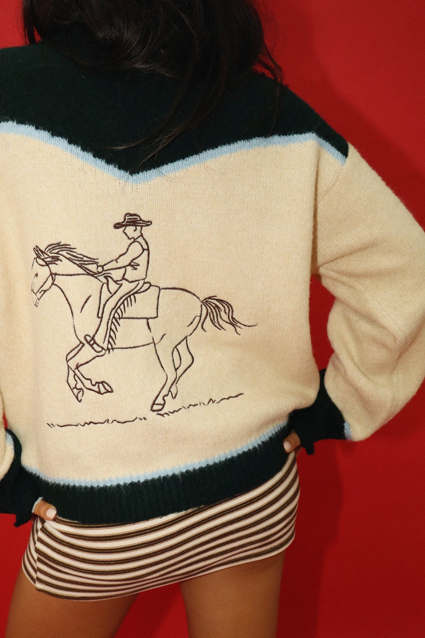 Rodeo Embroidered Graphic Zip