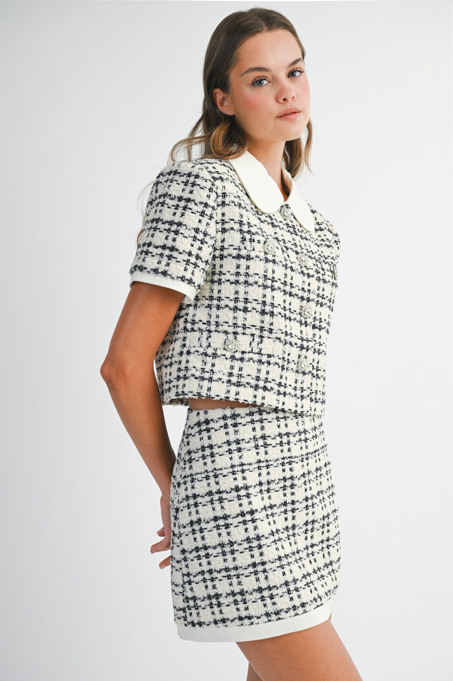 Sabrina Tweed Mini Skirt