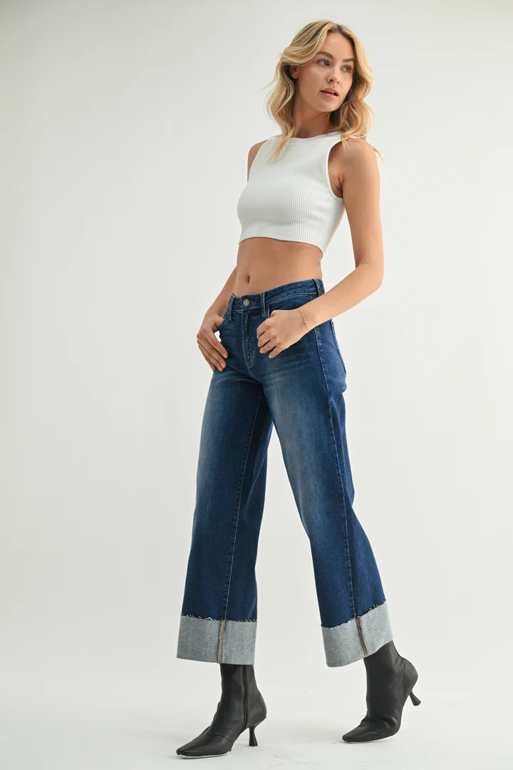 Scissor Cuffed Slim Wide