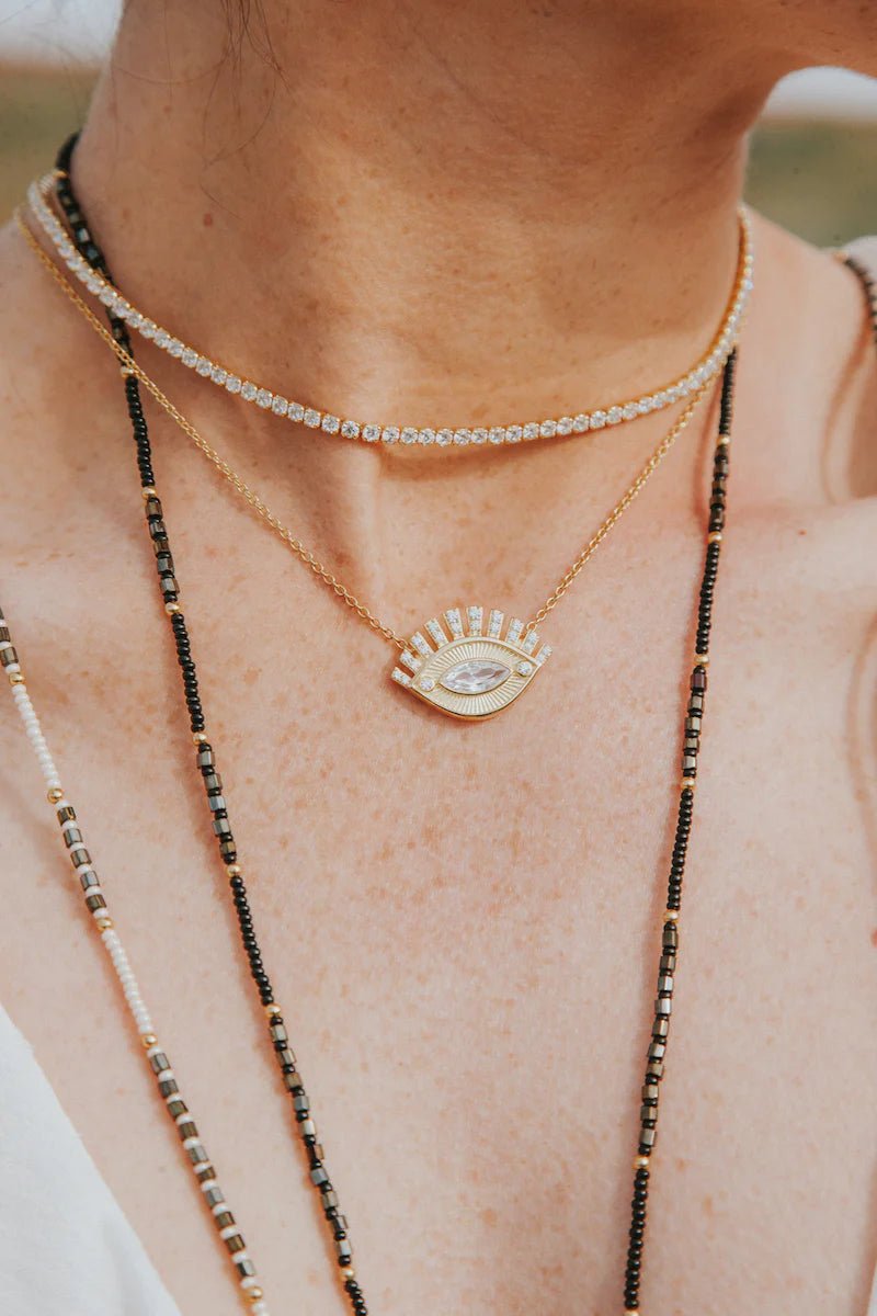 Shimmer Necklace - Polkadots & Moonbeams LANative GemgoldShimmer Necklace