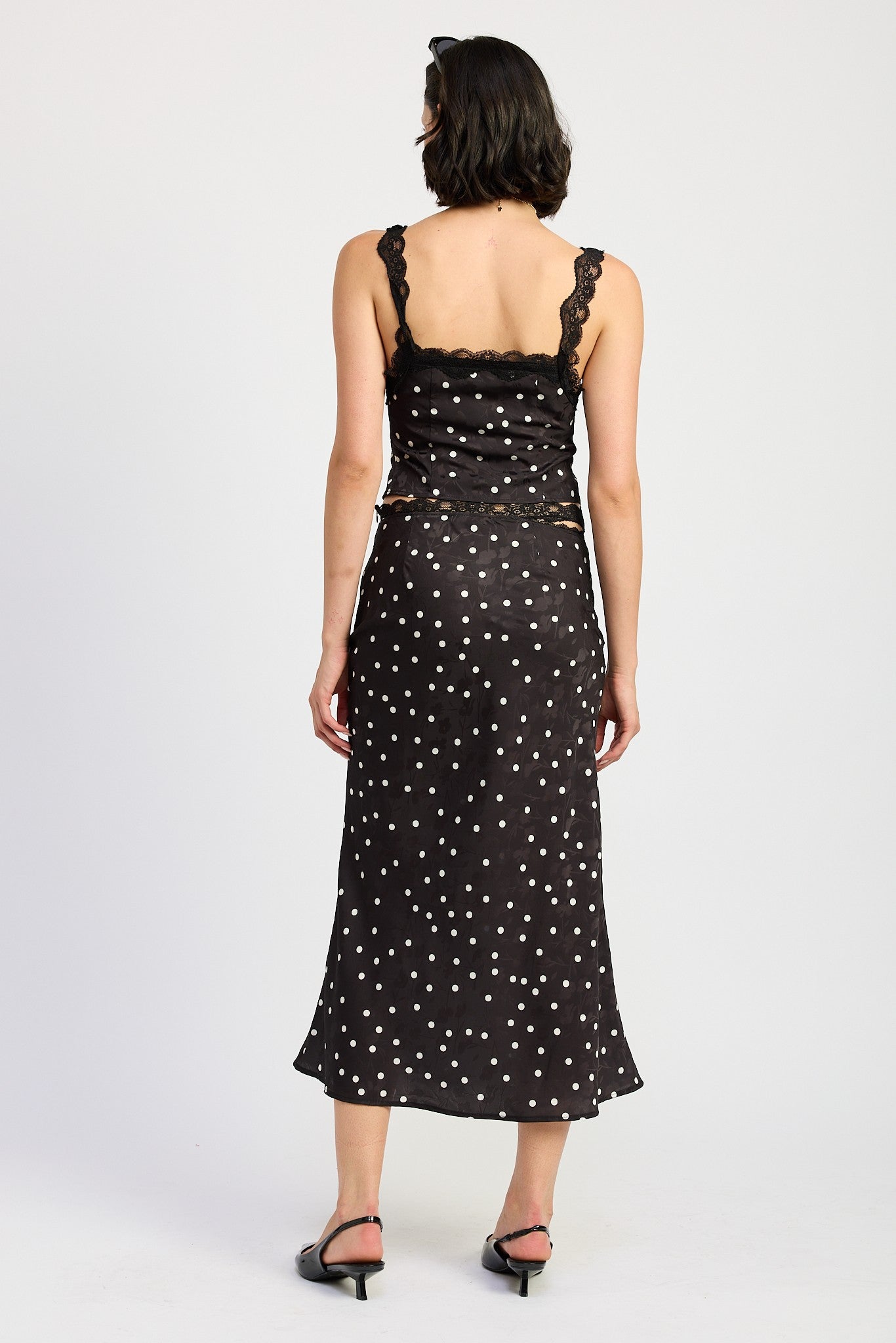 Torn Away Polkadots Maxi Skirt