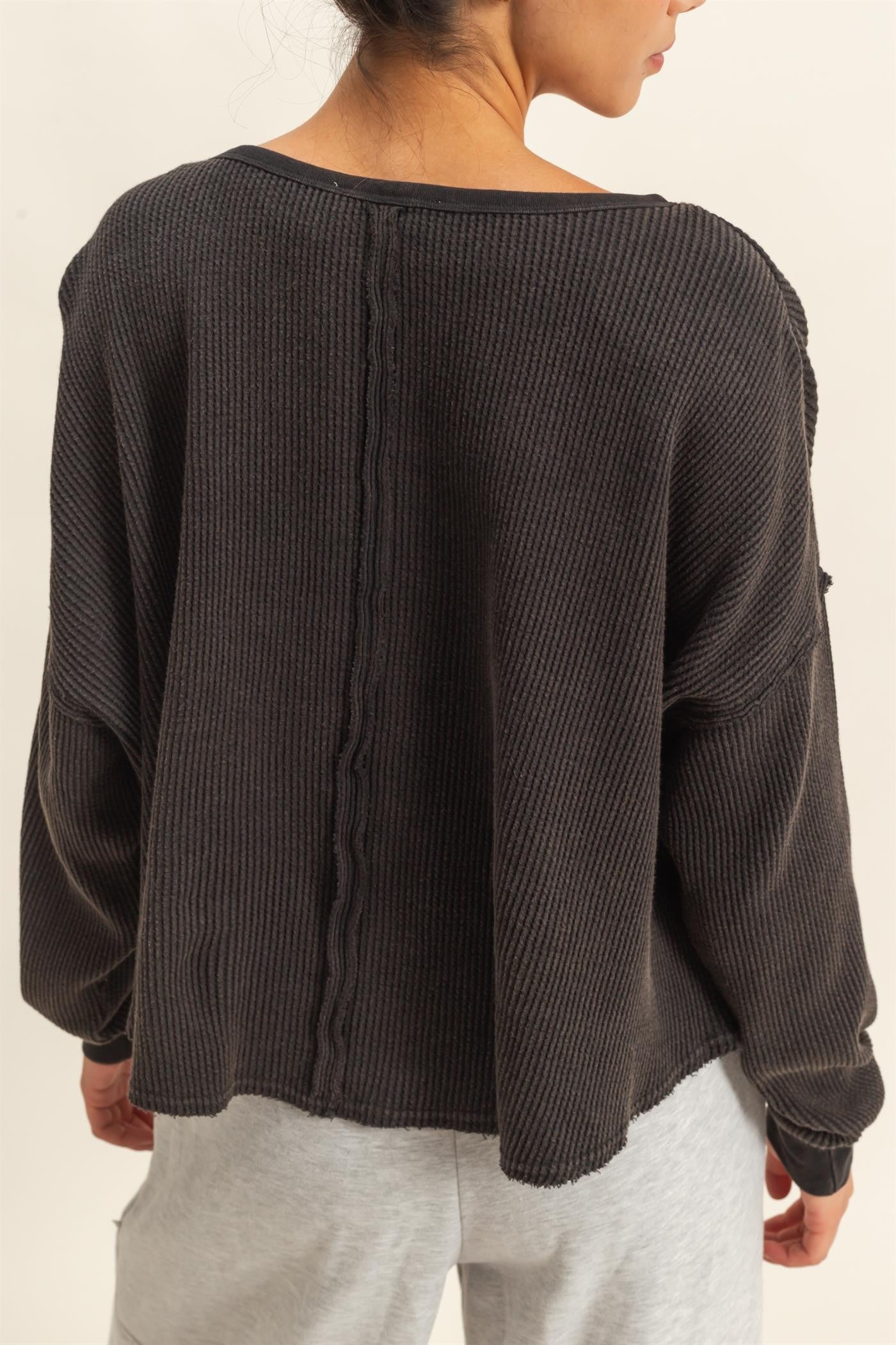 Waffle Long Sleeve Top