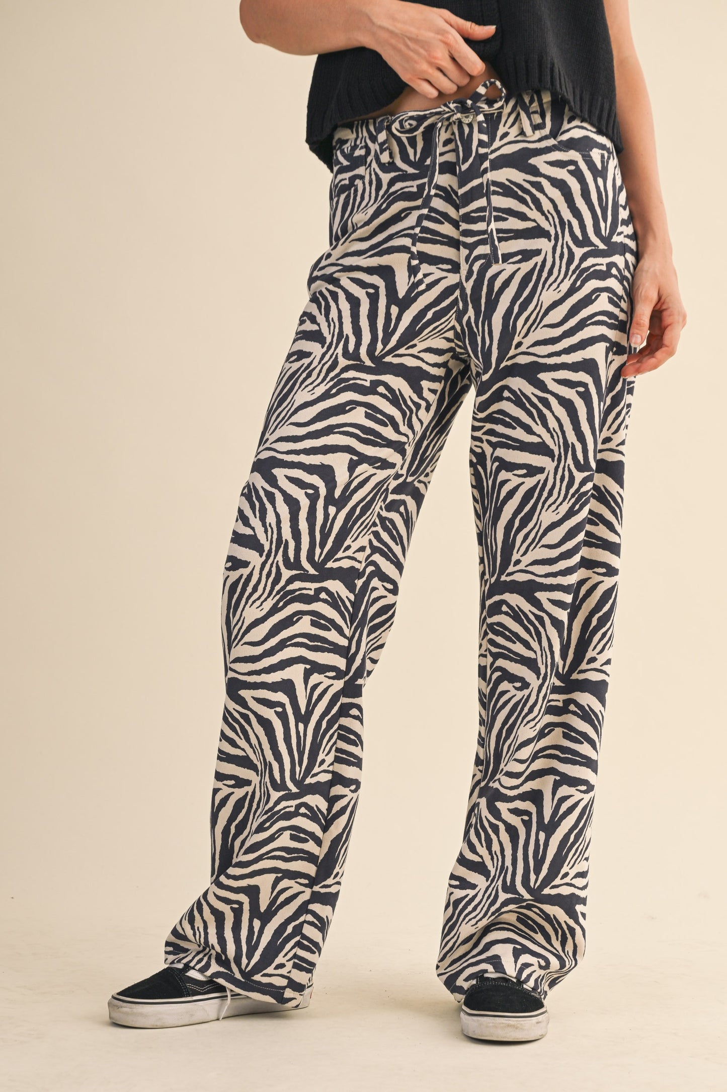 Zebra Faux Suede Pants