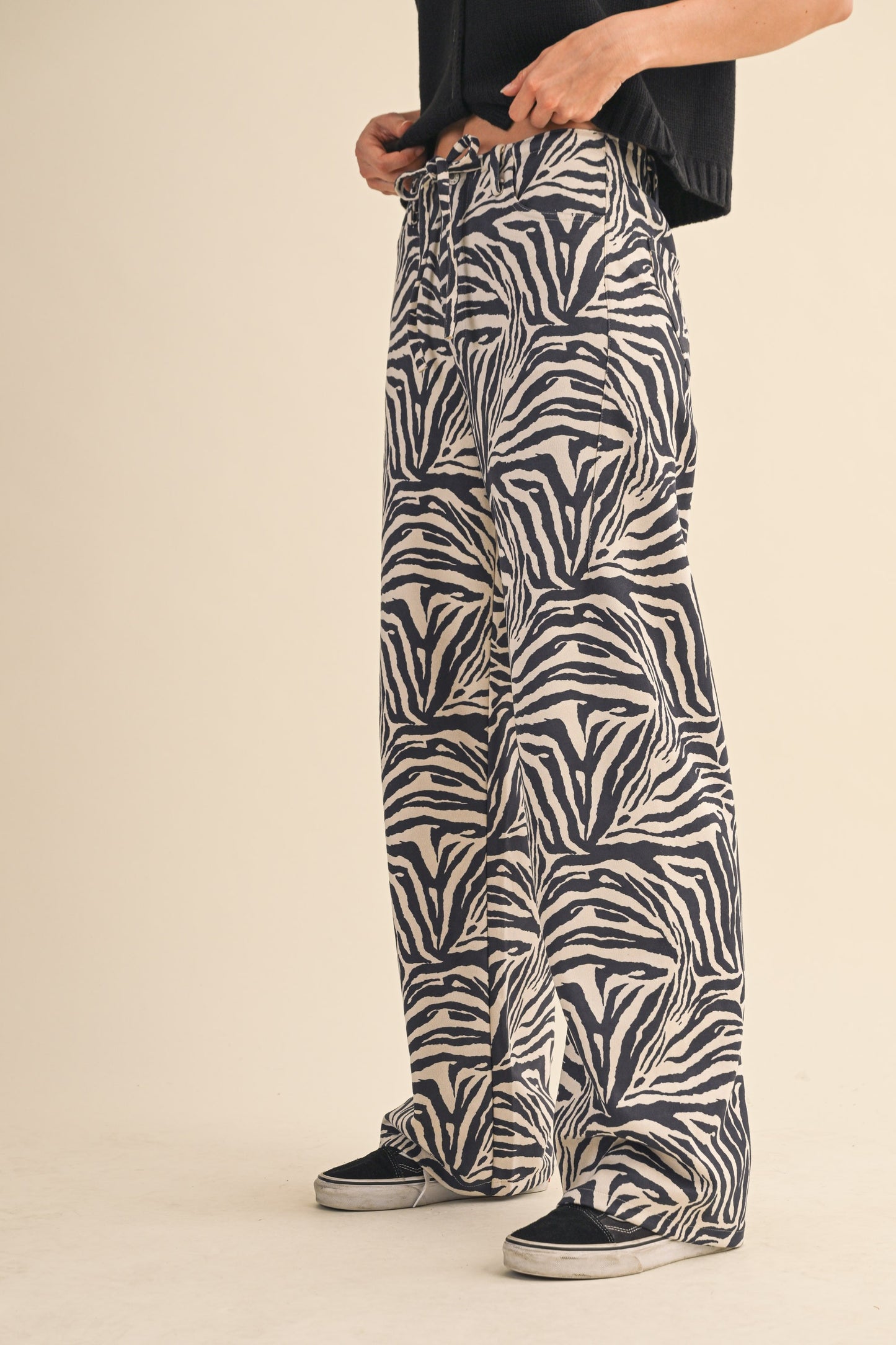 Zebra Faux Suede Pants