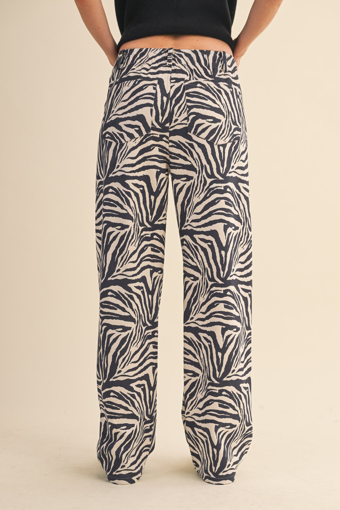 Zebra Faux Suede Pants