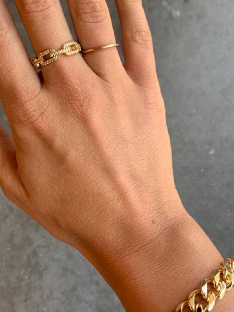 Gold Chain Link Ring