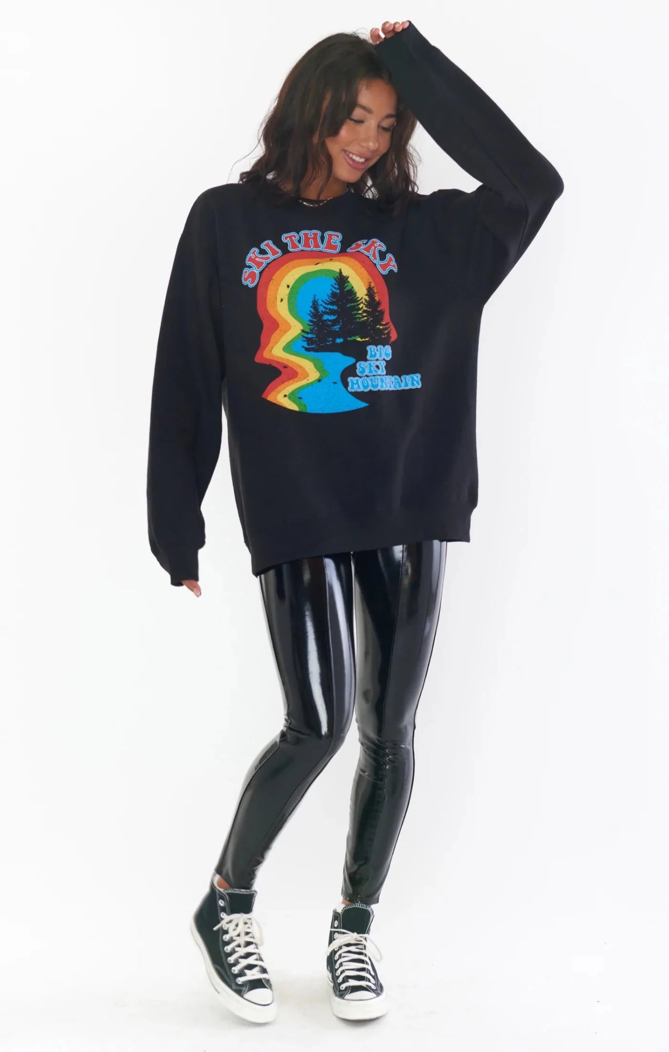 Ski the Sky Stanley Sweatshirt - Polkadots & Moonbeams LAShow Me Your MumuXSBLACKSki the Sky Stanley Sweatshirt