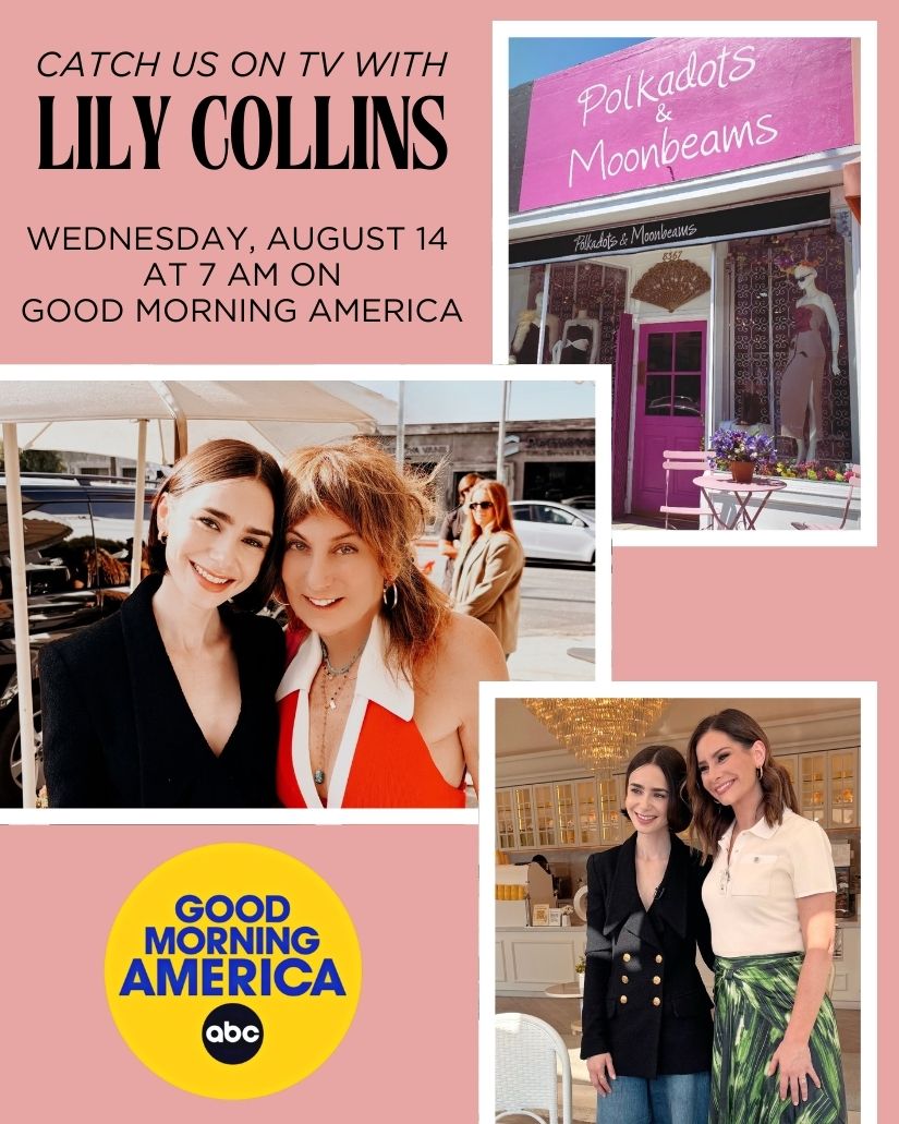 Good Morning America with Lily Collins at Polkadots & Moonbeams - Polkadots & Moonbeams LA