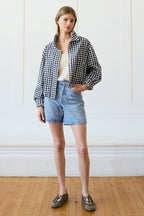 Gingham Zip Jacket - RJ1136