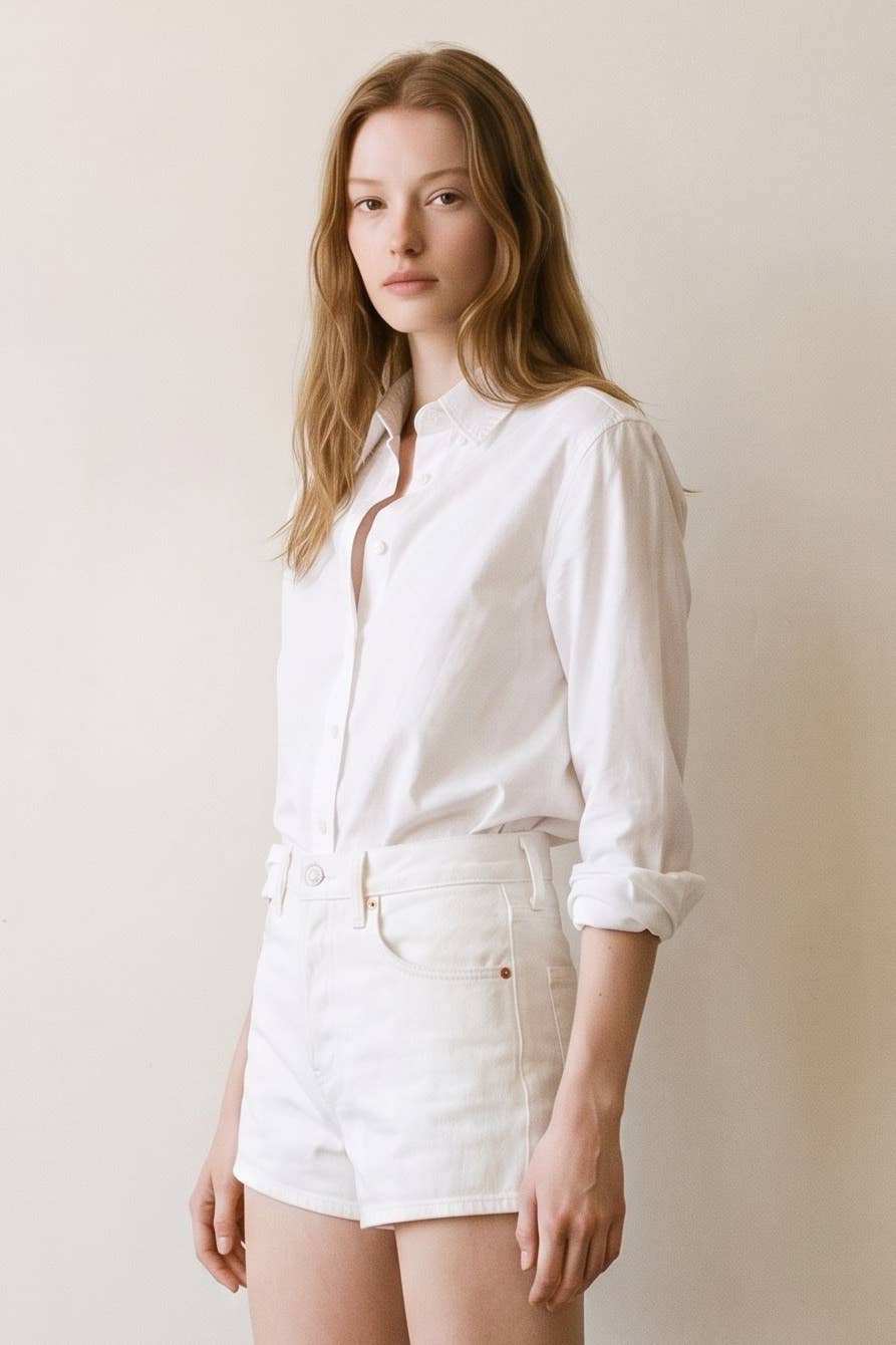 Cotton Oversized Button Up Shirt