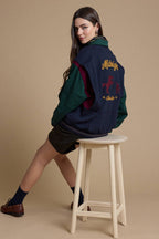 90's Varsity Colorblock Bomber