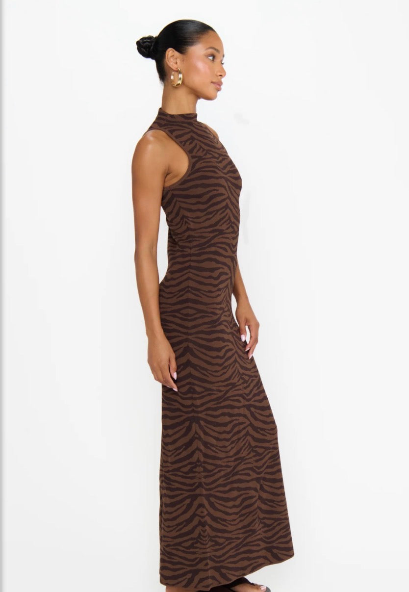 Shauna Maxi Dress Wild Tiger Knit