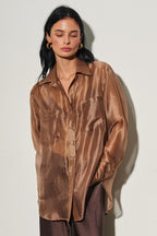 Organza Button Down