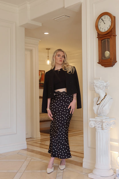 Torn Away Polkadots Maxi Skirt