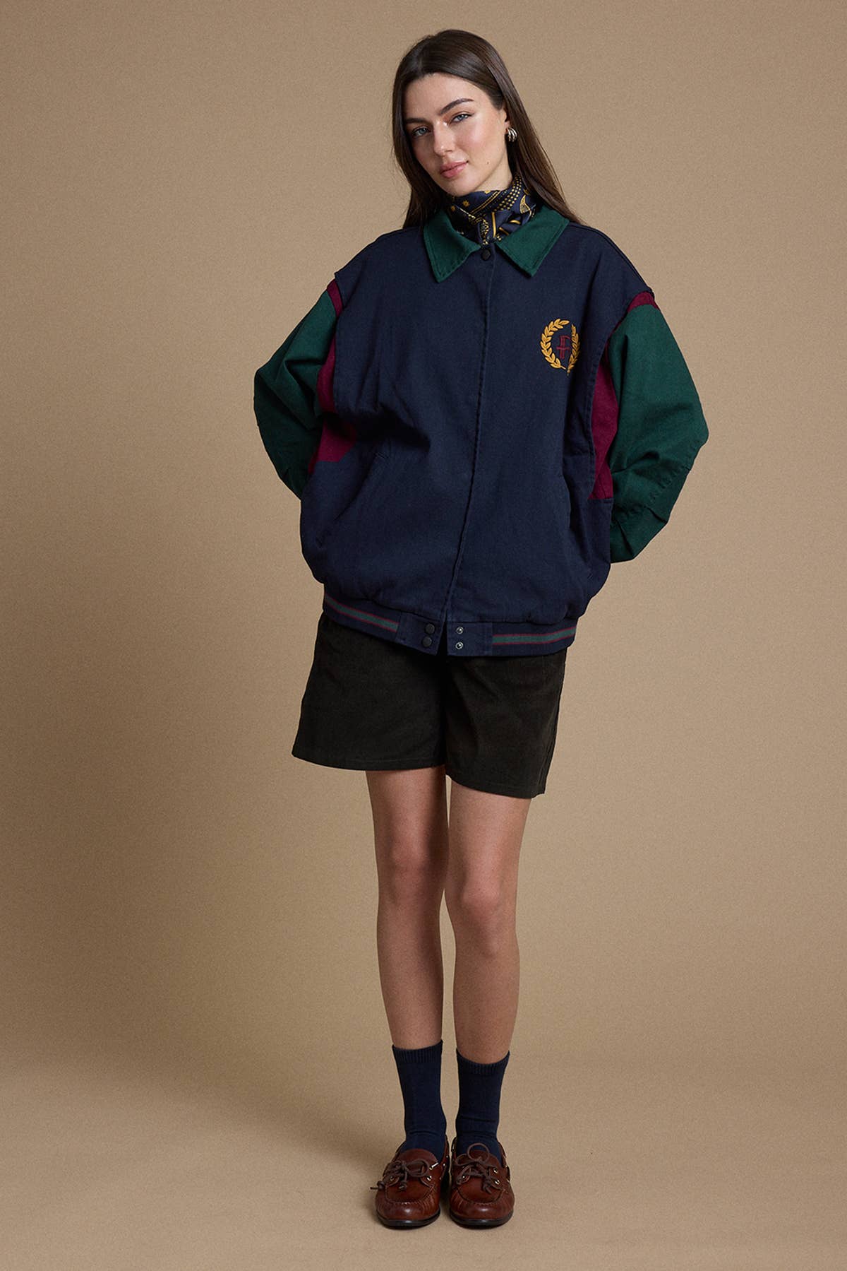 90's Varsity Colorblock Bomber