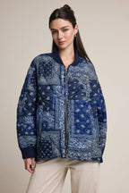 Paisley Bandana Quilted Bomber