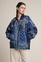 Paisley Bandana Quilted Bomber