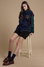 90's Varsity Colorblock Bomber