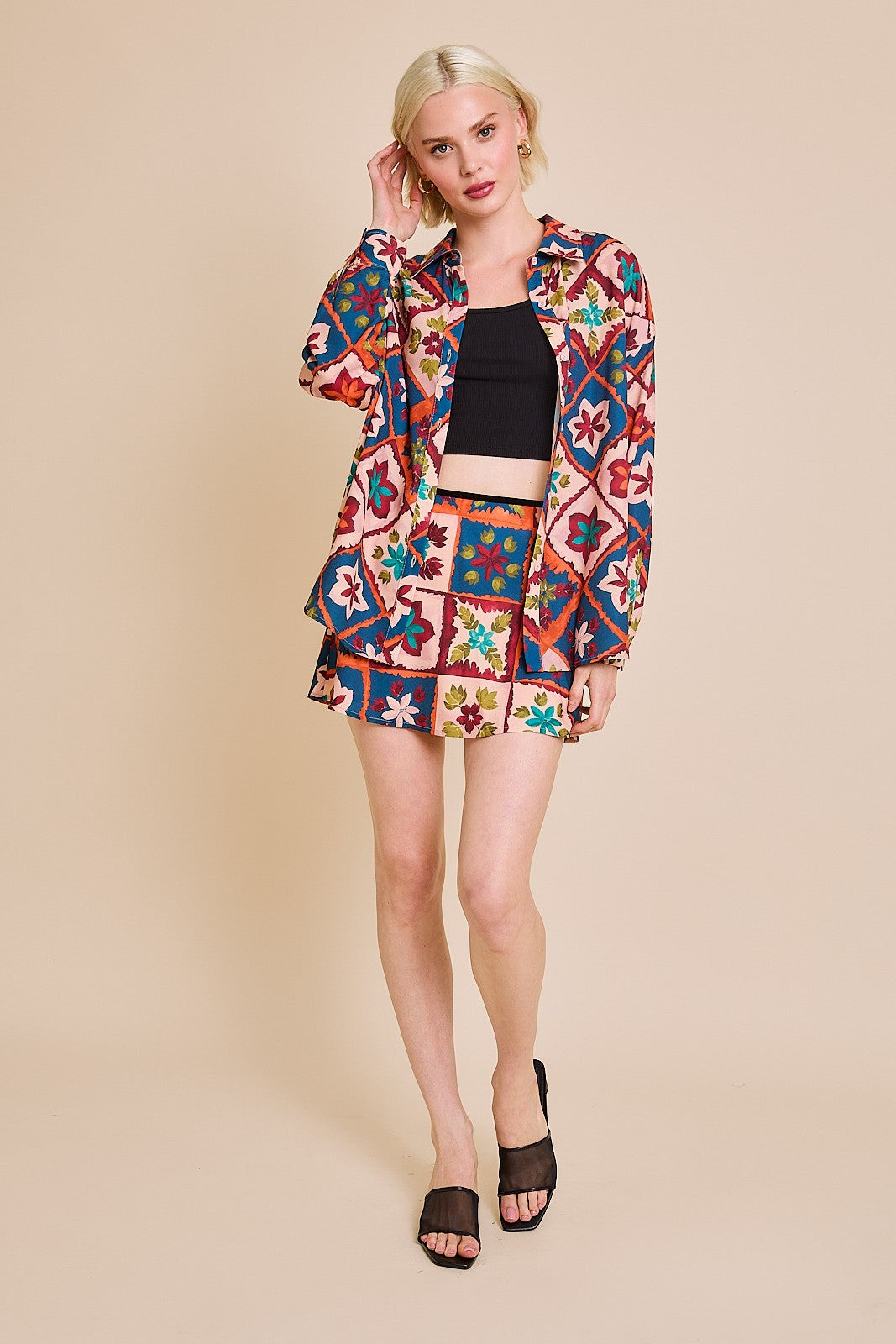 Cottage Patchwork Mini Skirt
