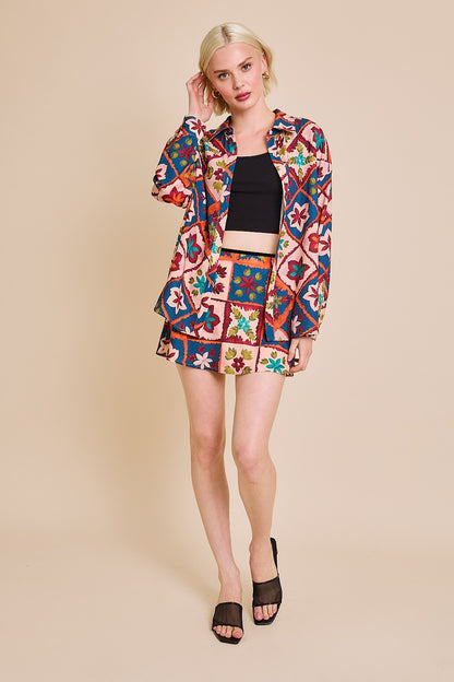 Cottage Patchwork Mini Skirt
