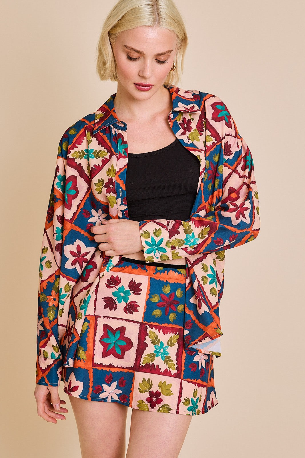 Cottage Patchwork Mini Skirt