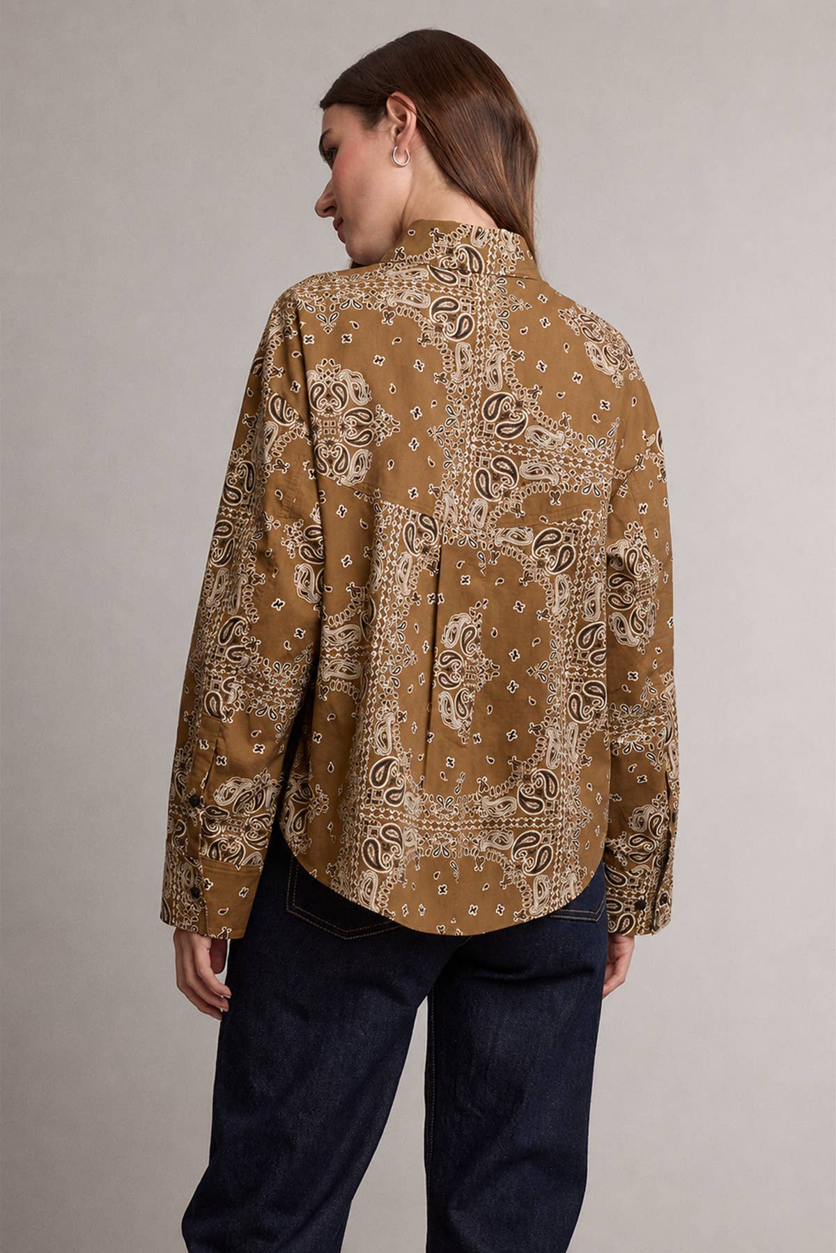 Bandana Print Button-Up